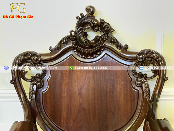 Kích thước mẫu bàn trà louis gỗ gụ