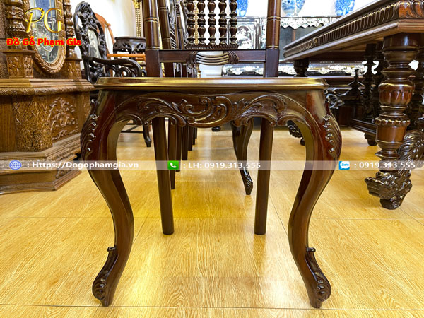 Mua bàn ghế ăn cù lá gỗ gụ đẹp ,chất lượng