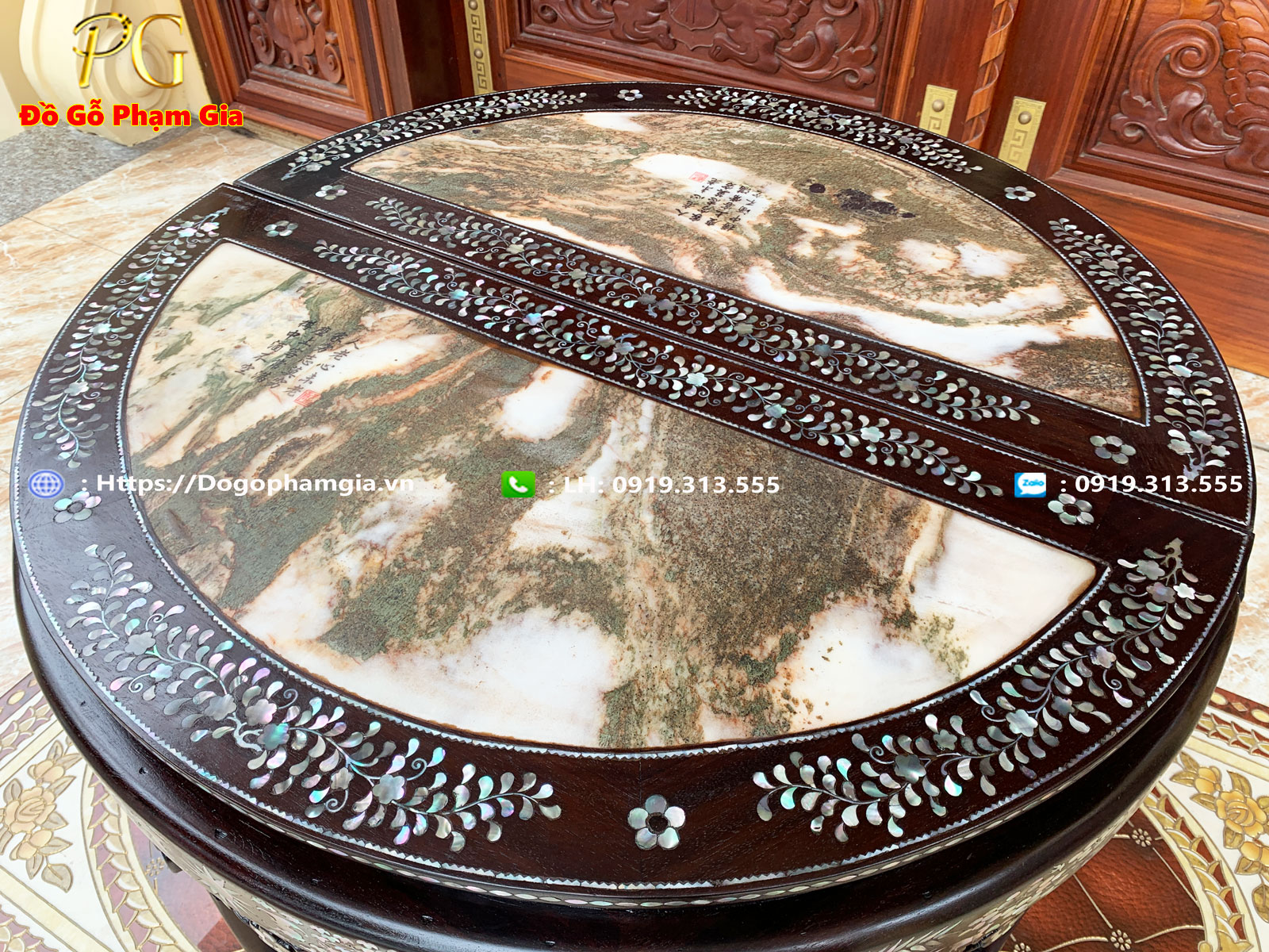 Đồ Gỗ Phạm Gia cơ sở sản xuất bàn bán nguyệt gỗ gụ