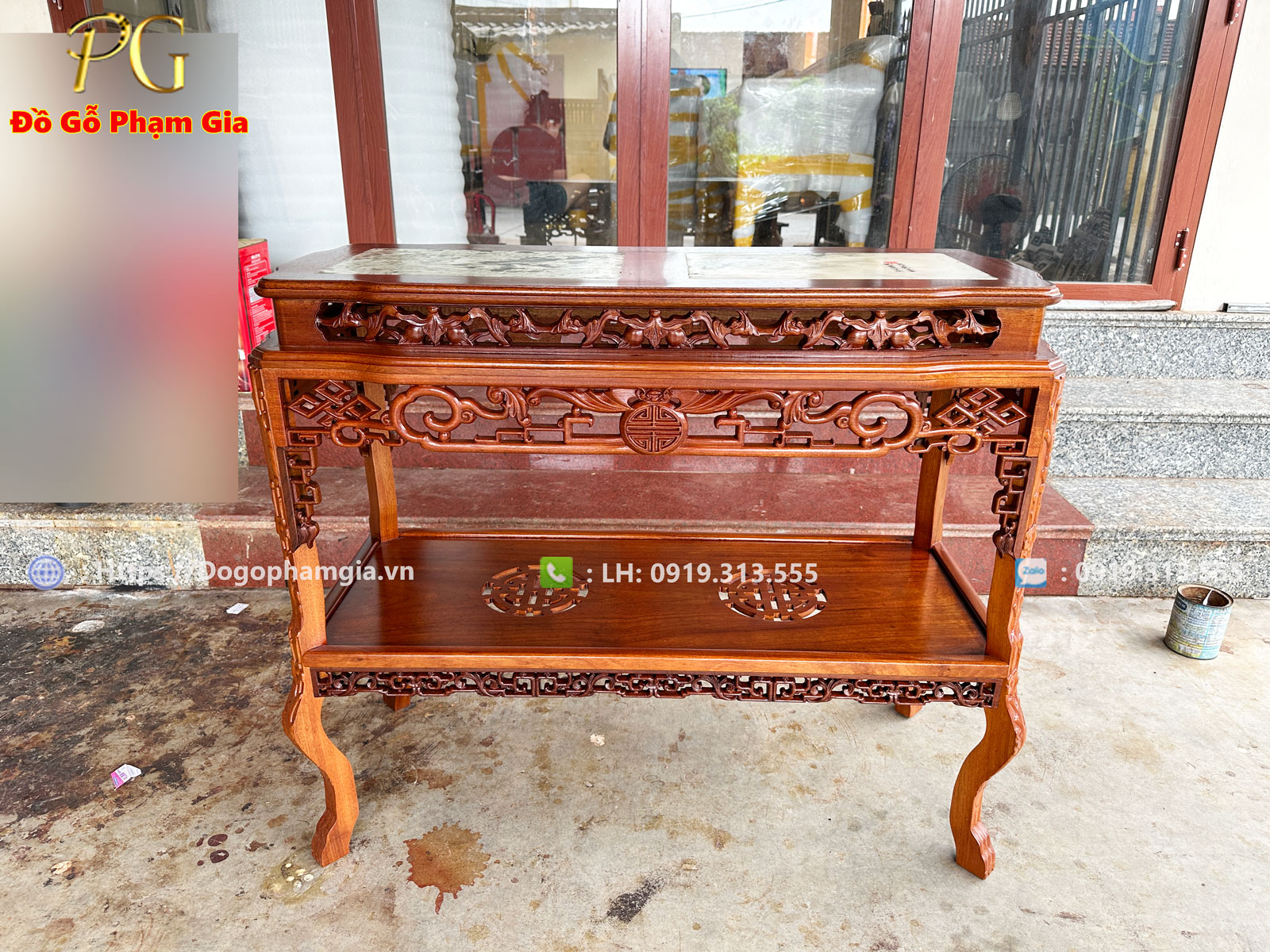 Thông tin kích thước bàn bày đồ 2 tầng gỗ gụ Thông tin kích thước bàn bày đồ 2 tầng gỗ gụ