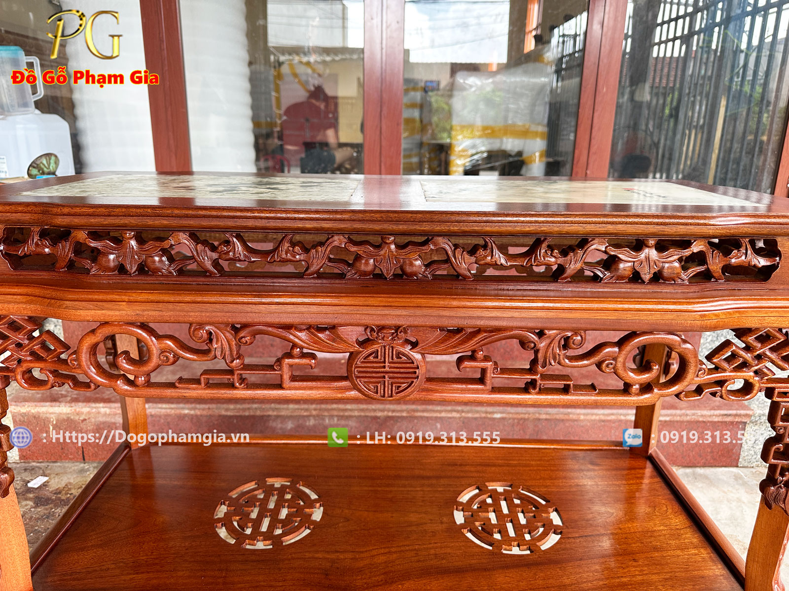 Thông tin kích thước bàn bày đồ 2 tầng gỗ gụ Thông tin kích thước bàn bày đồ 2 tầng gỗ gụ