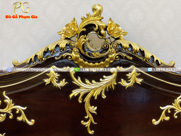 Mua bàn ghế louis gỗ gụ sơn thiếp chất lượng tại Đồ Gỗ Phạm Gia