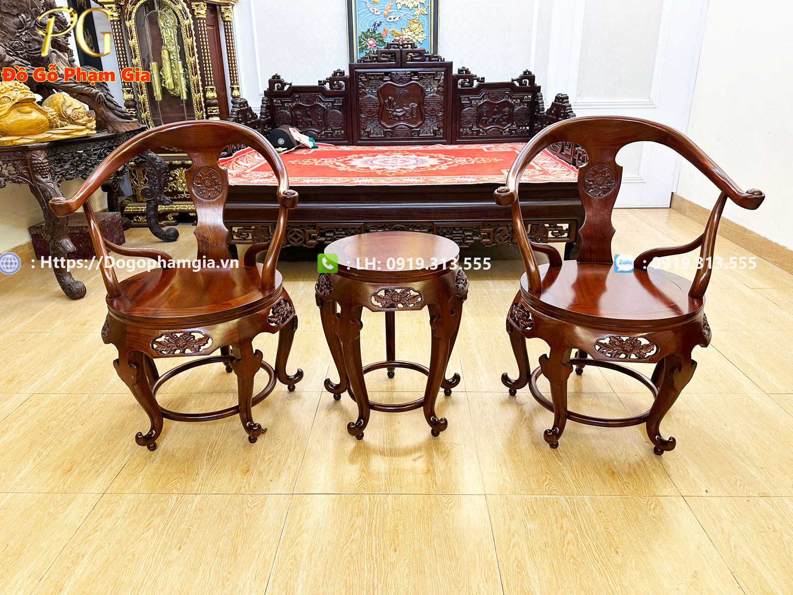 Thông tin kích thước bàn ghế minh đế gỗ gụ