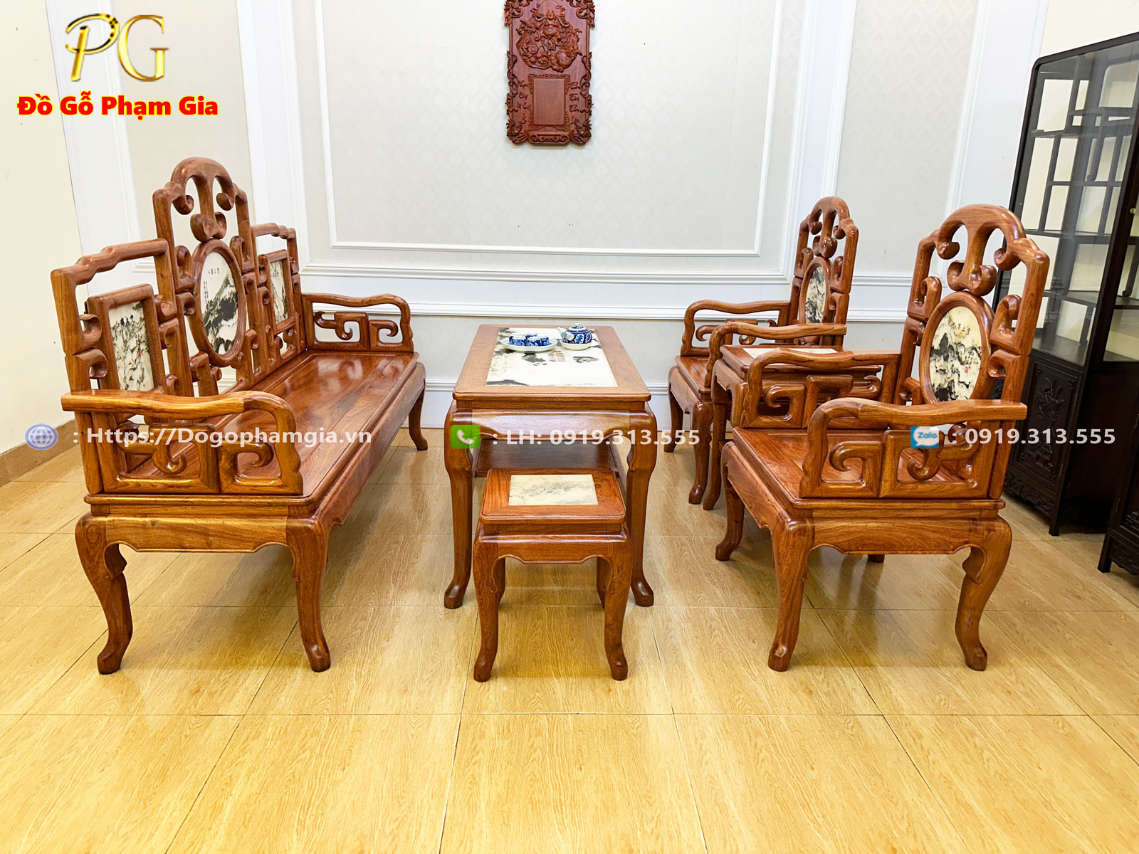 Đồ Gỗ Phạm Gia cung cấp bàn ghế móc mỏ đẹp tại Thái Bình