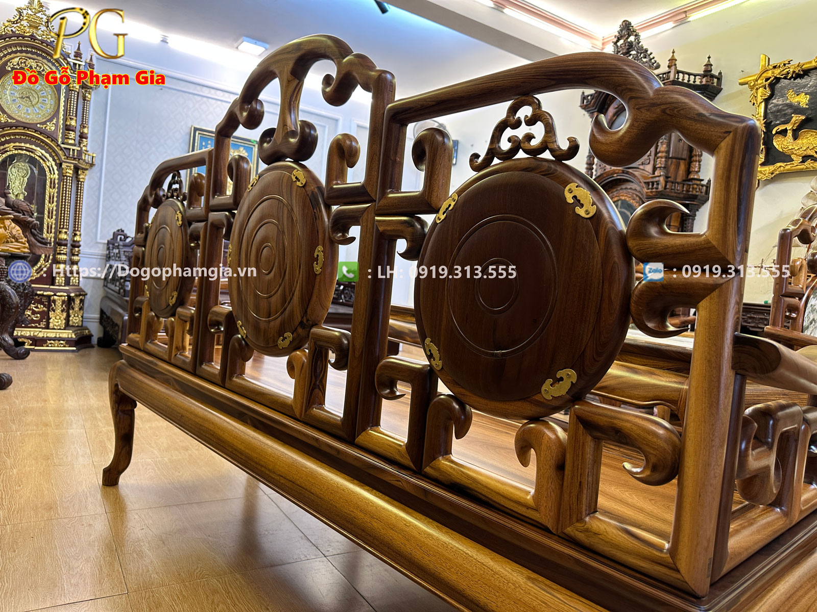 Thông tin kích thước bộ bàn ghế móc mỏ gụ ta