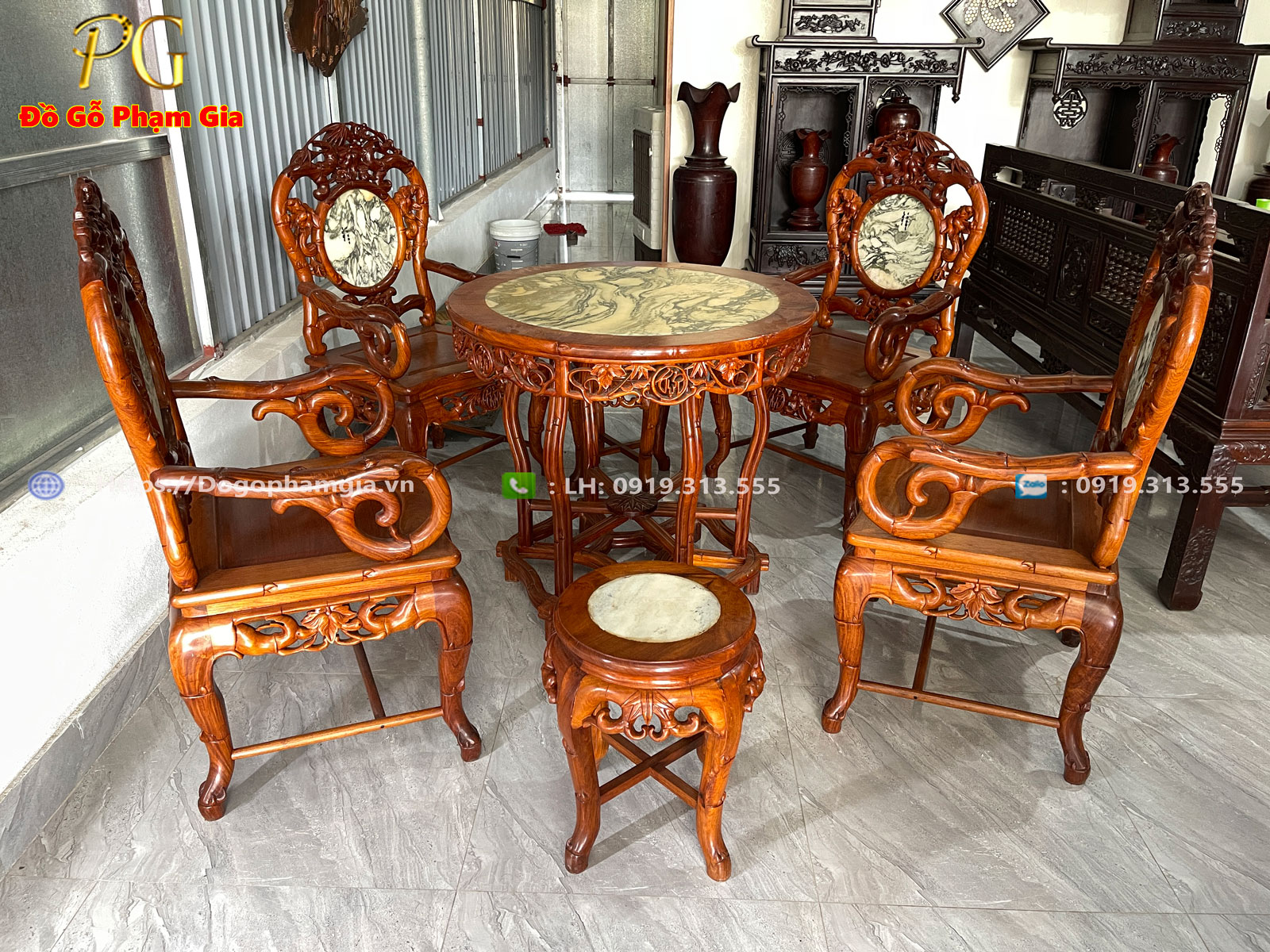 Thông tin kích thước bàn ghế trúc đơn