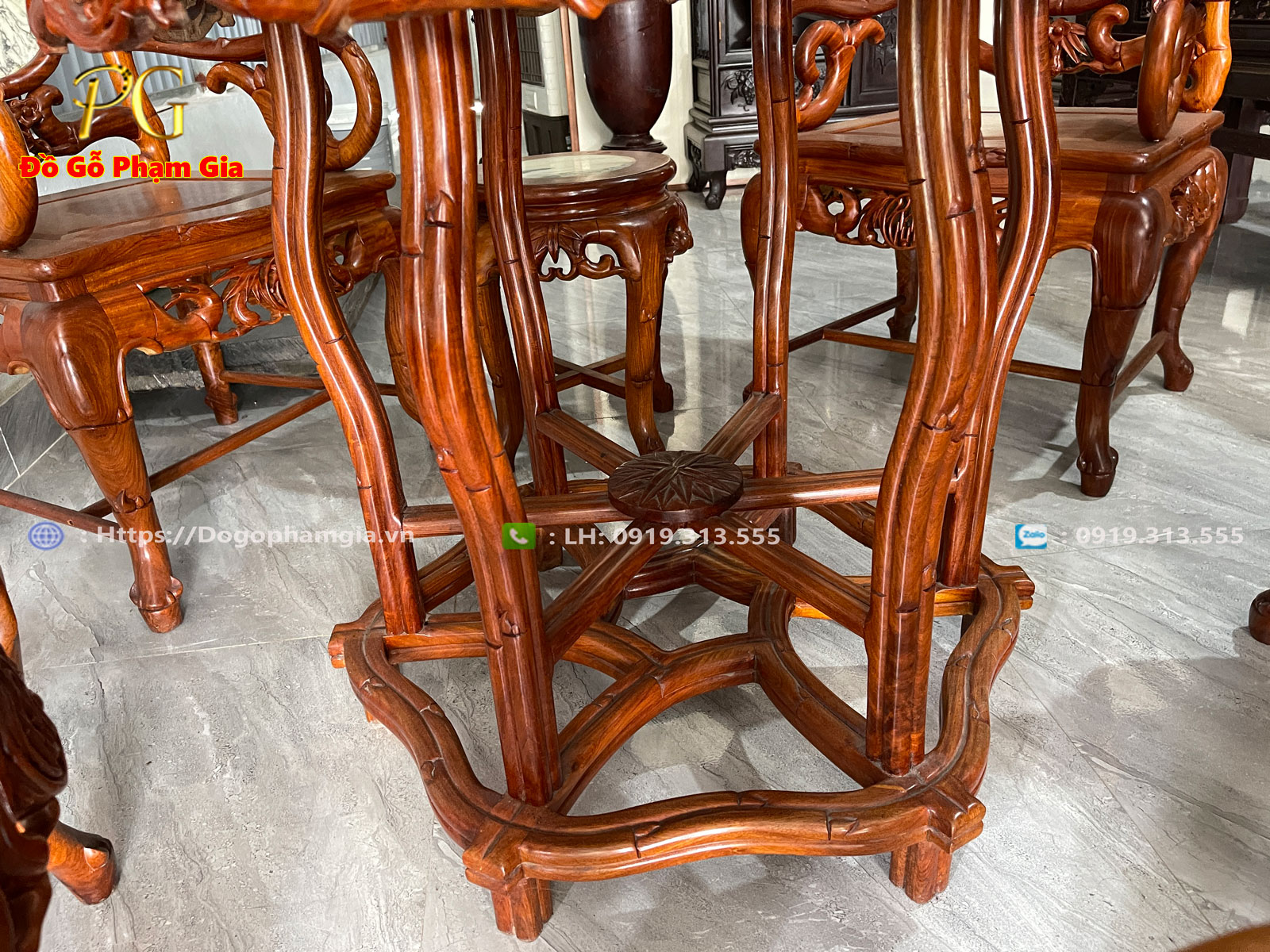 Đồ gỗ Phạm Gia chuyên sản xuất bàn ghế trúc cổ