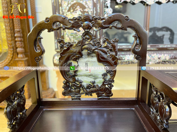 Thông tin kích thước bộ bàn ghế vách tàu gỗ gụ