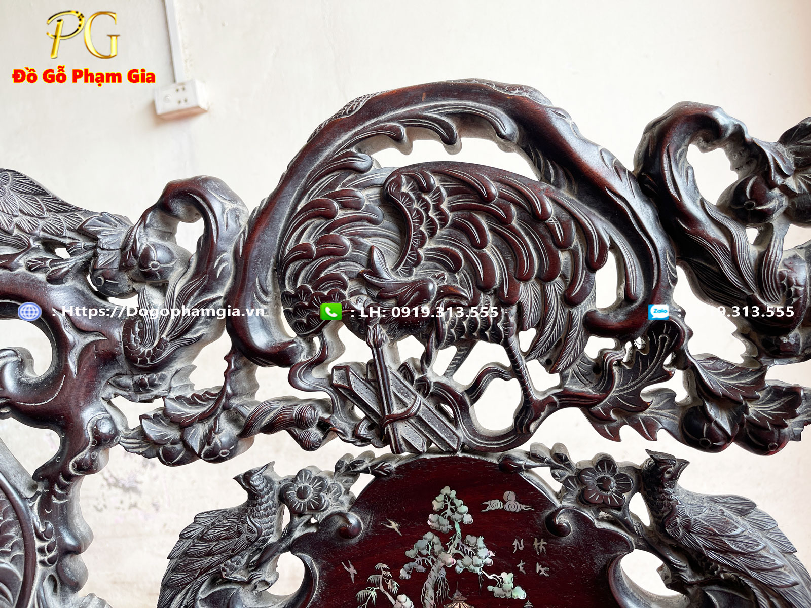 Đồ Gỗ Phạm Gia cơ sở sản xuất bàn ghế khánh rồng louis gỗ gụ