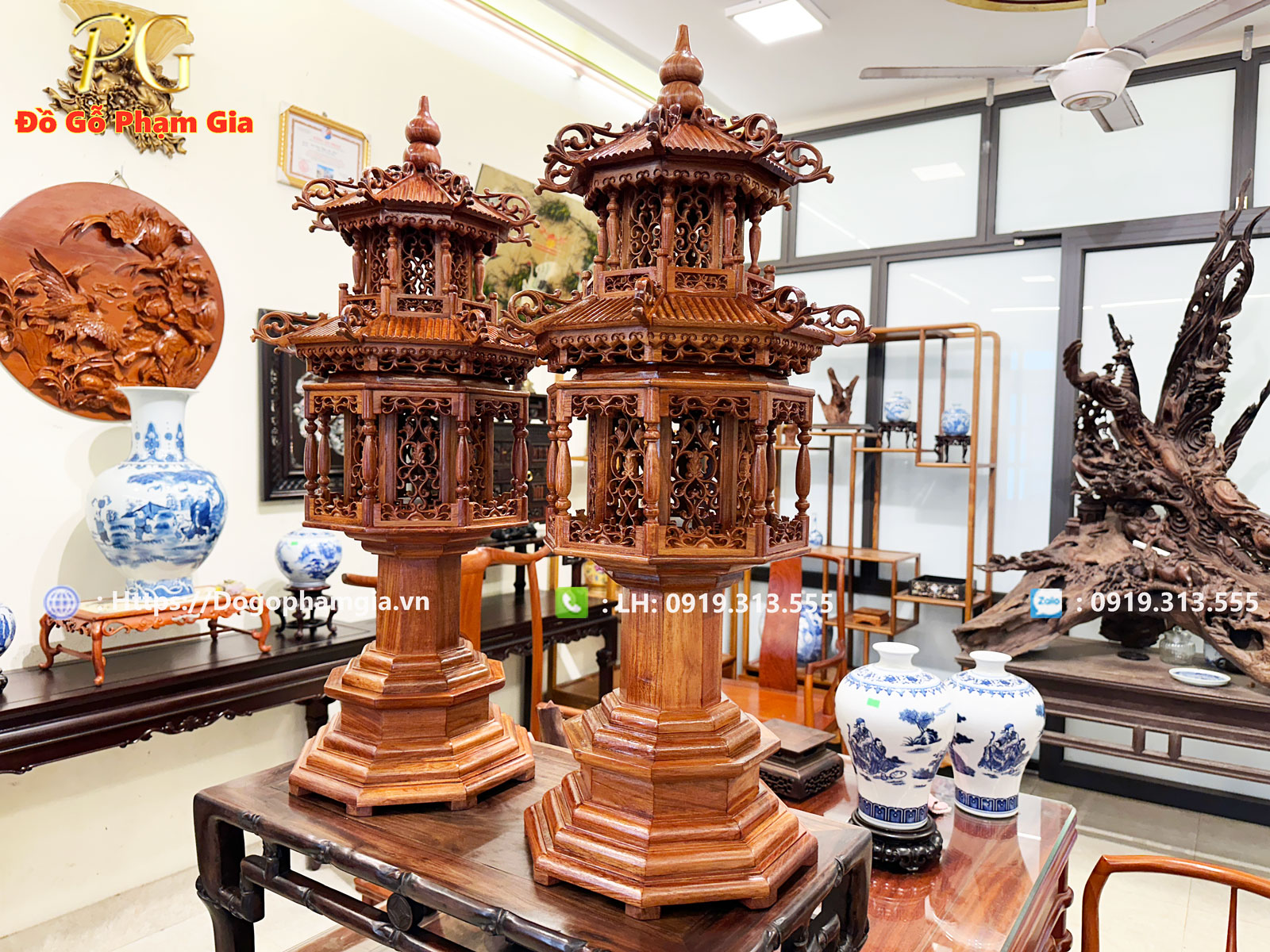 Lồng đèn tháp thiết kế độc đáo ,cổ kính đậm chất Á Đông