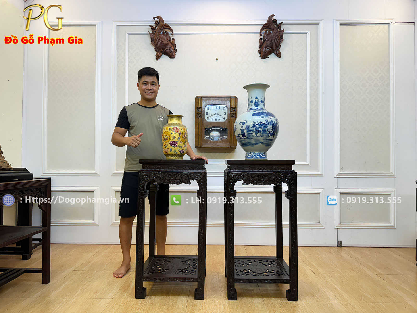 Thông tin kích thước đôn bày đồ chạm triện dắt Thông tin kích thước đôn bày đồ chạm triện dắt