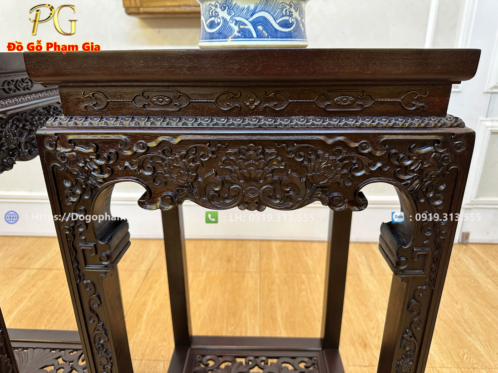 Thông tin kích thước đôn bày đồ chạm triện dắt Thông tin kích thước đôn bày đồ chạm triện dắt