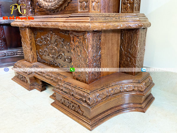 Thông tin đồng hồ cây quả lắc gỗ mun đuôi công