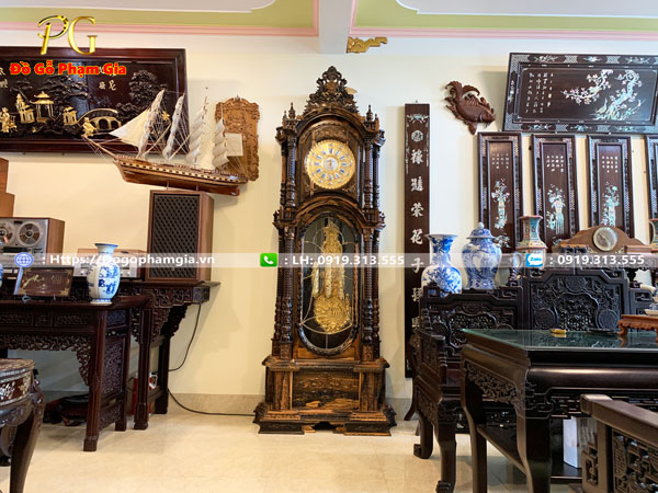 Thông tin đồng hồ cây gỗ mun hoa