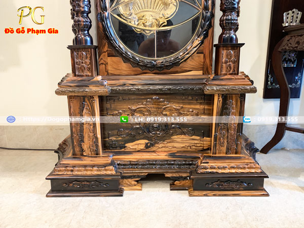 Thông tin đồng hồ cây gỗ mun hoa