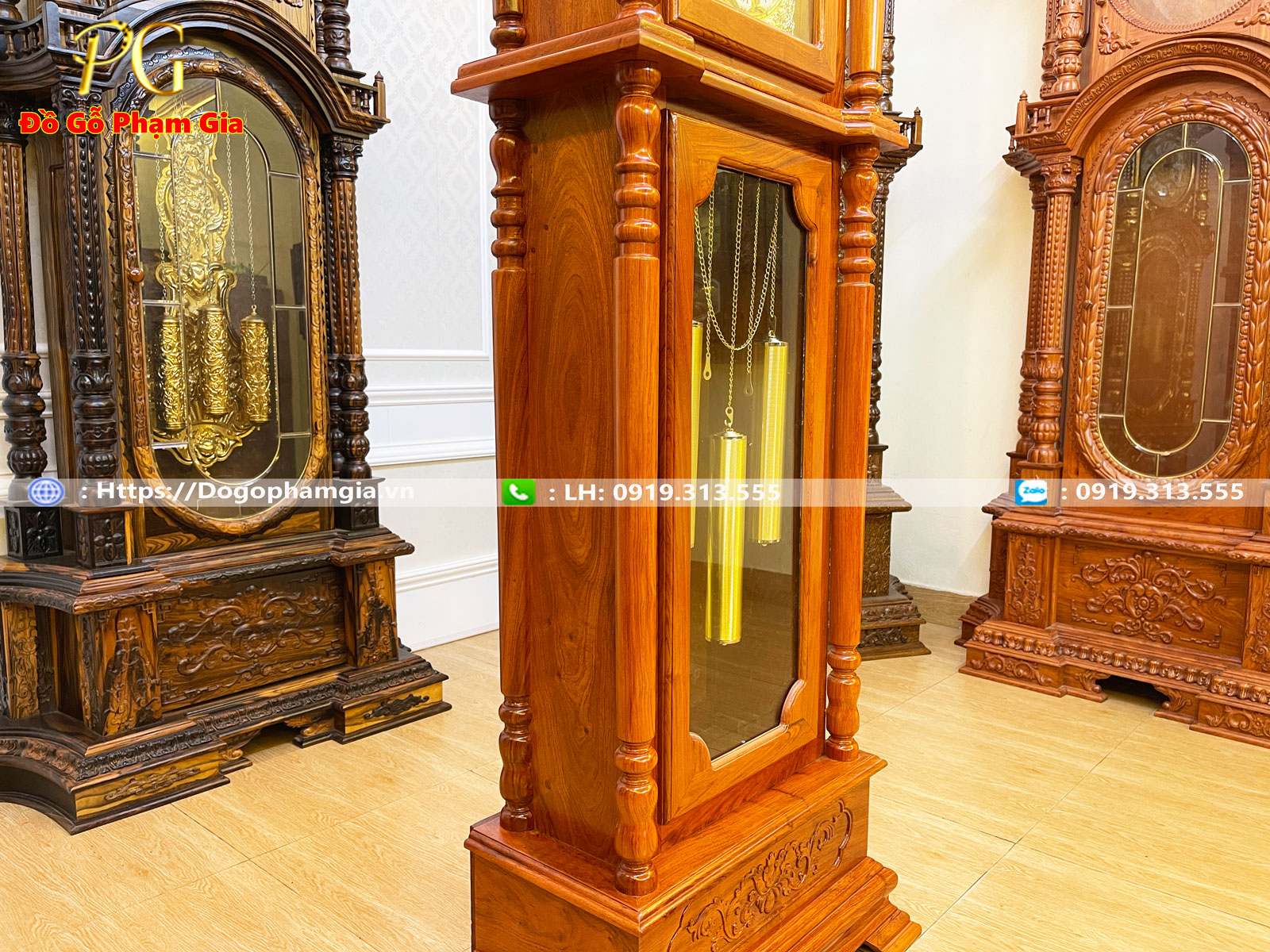 Hình ảnh chi tiết đồng hồ cây gỗ hương