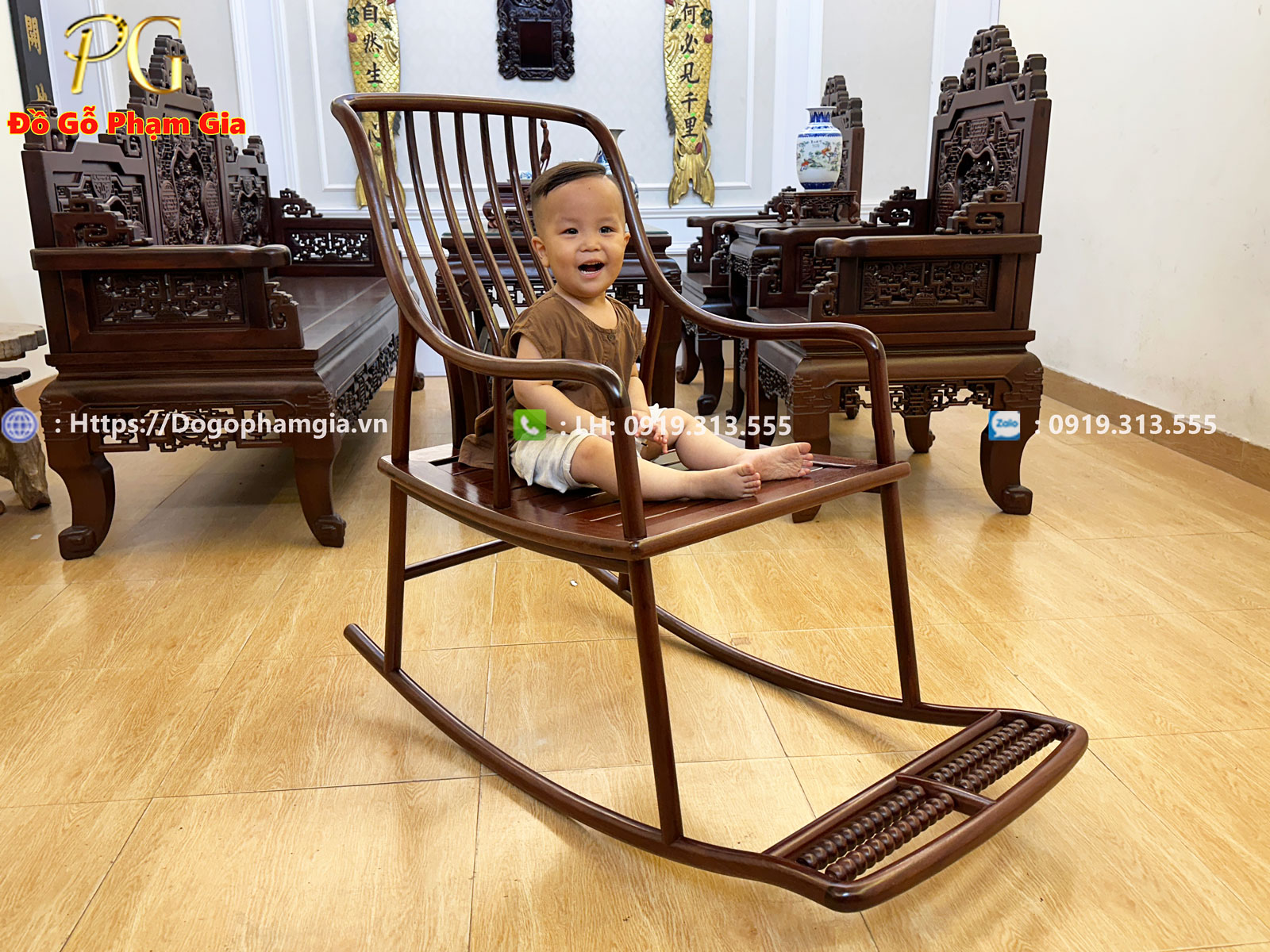 Thông tin kích thước ghế đọc sách gỗ hương