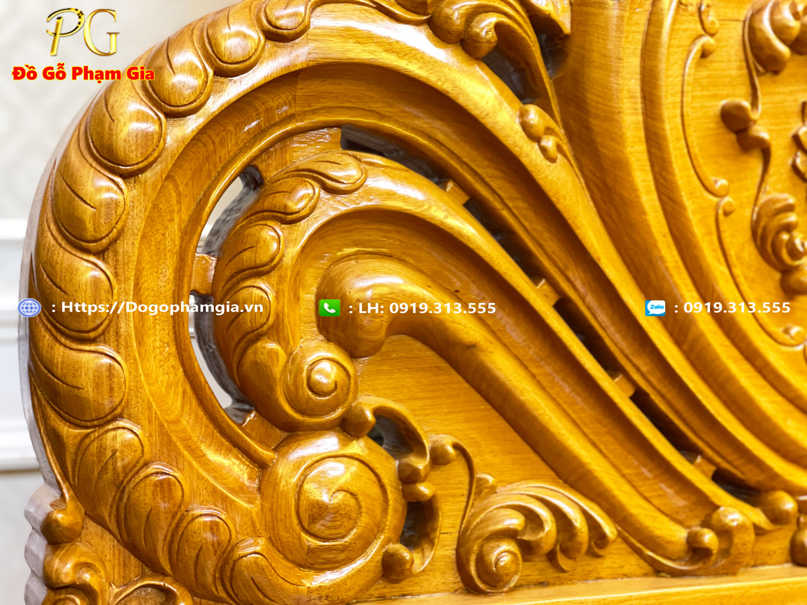 Thông tin chi tiết giường chạm hoa hồng