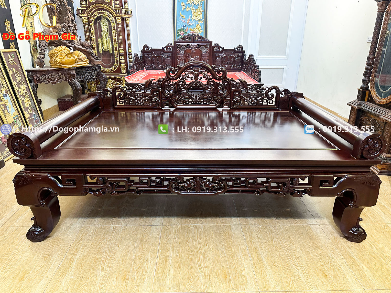 Thông tin kích thước giường phương lười gỗ gụ