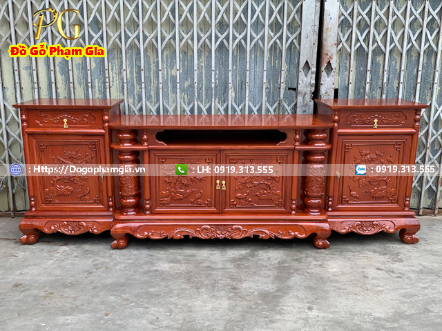 Thông tin kích thước kệ tivi gỗ hương