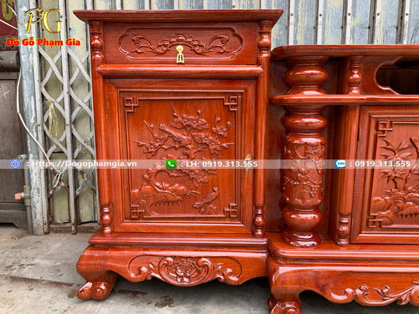 Thông tin kích thước kệ tivi gỗ hương