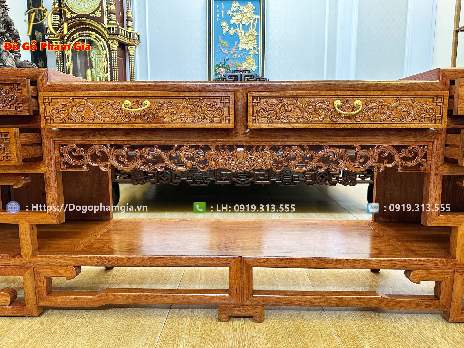 Thông tin kích thước kệ tivi gỗ hương