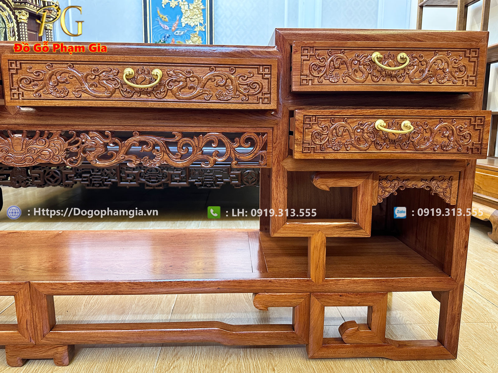 Thông tin kích thước kệ tivi gỗ hương