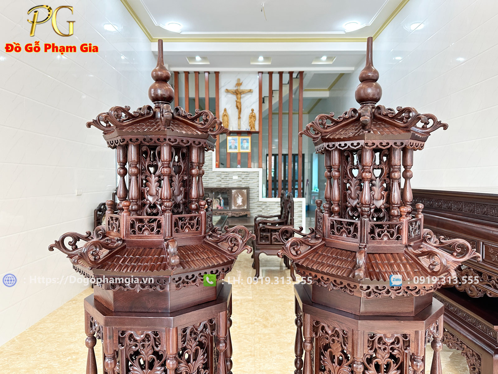 Thông tin kích thước đèn thờ 2 tầng gỗ hương Thông tin kích thước đèn thờ 2 tầng gỗ hương