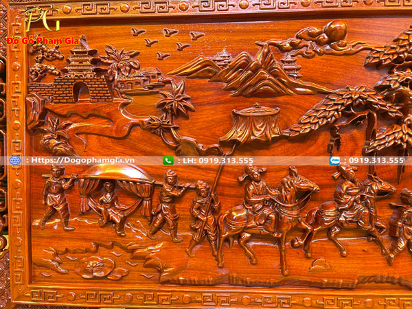 Thông tin kích thước tranh gỗ vinh quy bái tổ