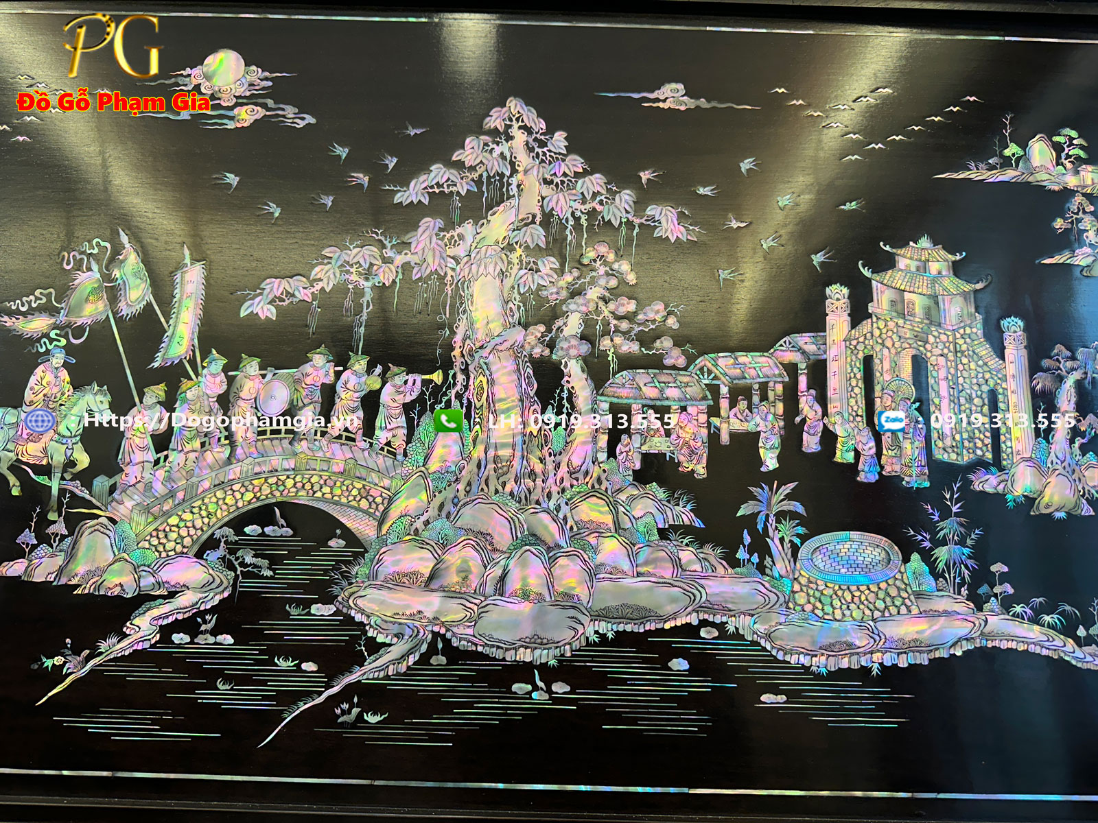 Thông tin chi tiết tranh gỗ khảm tích vinh quy