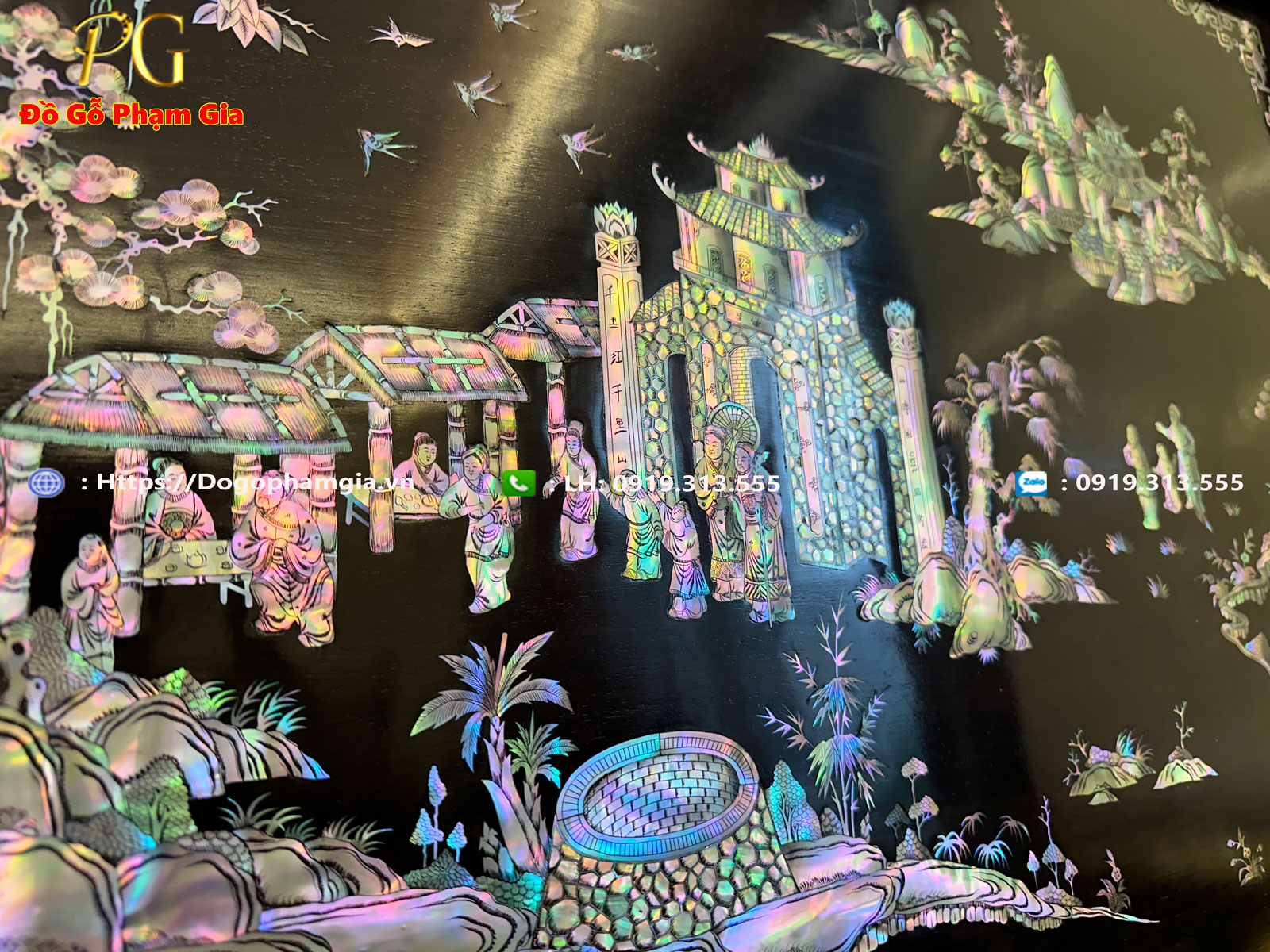 Thông tin chi tiết tranh gỗ khảm tích vinh quy