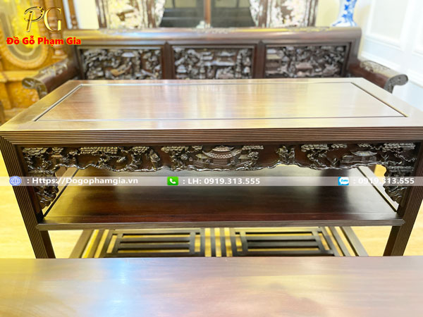 Hình ảnh chi tiết trường kỷ đục tích tam quốc TK45