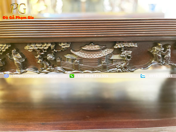 Hình ảnh chi tiết trường kỷ đục tích tam quốc TK45