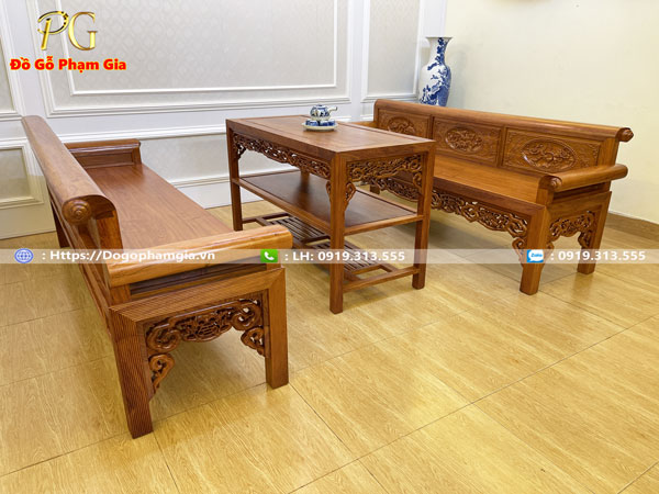 Thông tin mẫu trường kỷ chạm tứ quý gỗ hương