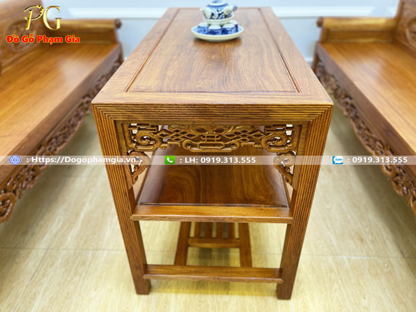 Thông tin mẫu trường kỷ chạm tứ quý gỗ hương