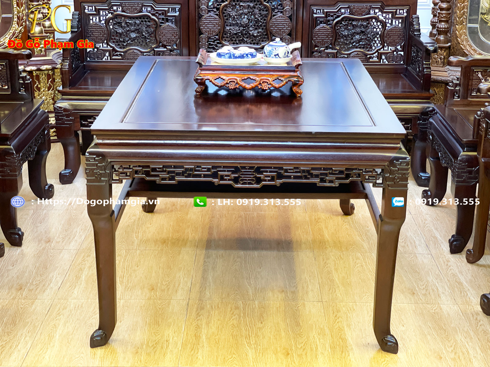 Mua trường kỷ ngũ lân vờn cầu tại Đồ Gỗ Phạm Gia