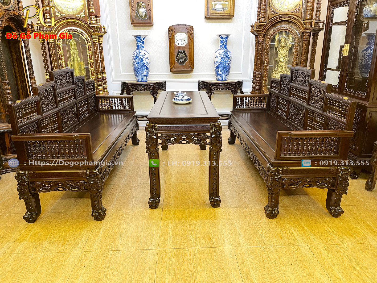 Thông tin kích thước bộ trường kỷ song tiện gỗ gụ Thông tin kích thước bộ trường kỷ song tiện gỗ gụ