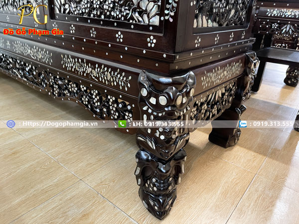 Mua trường kỷ tam sơn cẩn ốc tại Đồ Gỗ Phạm Gia