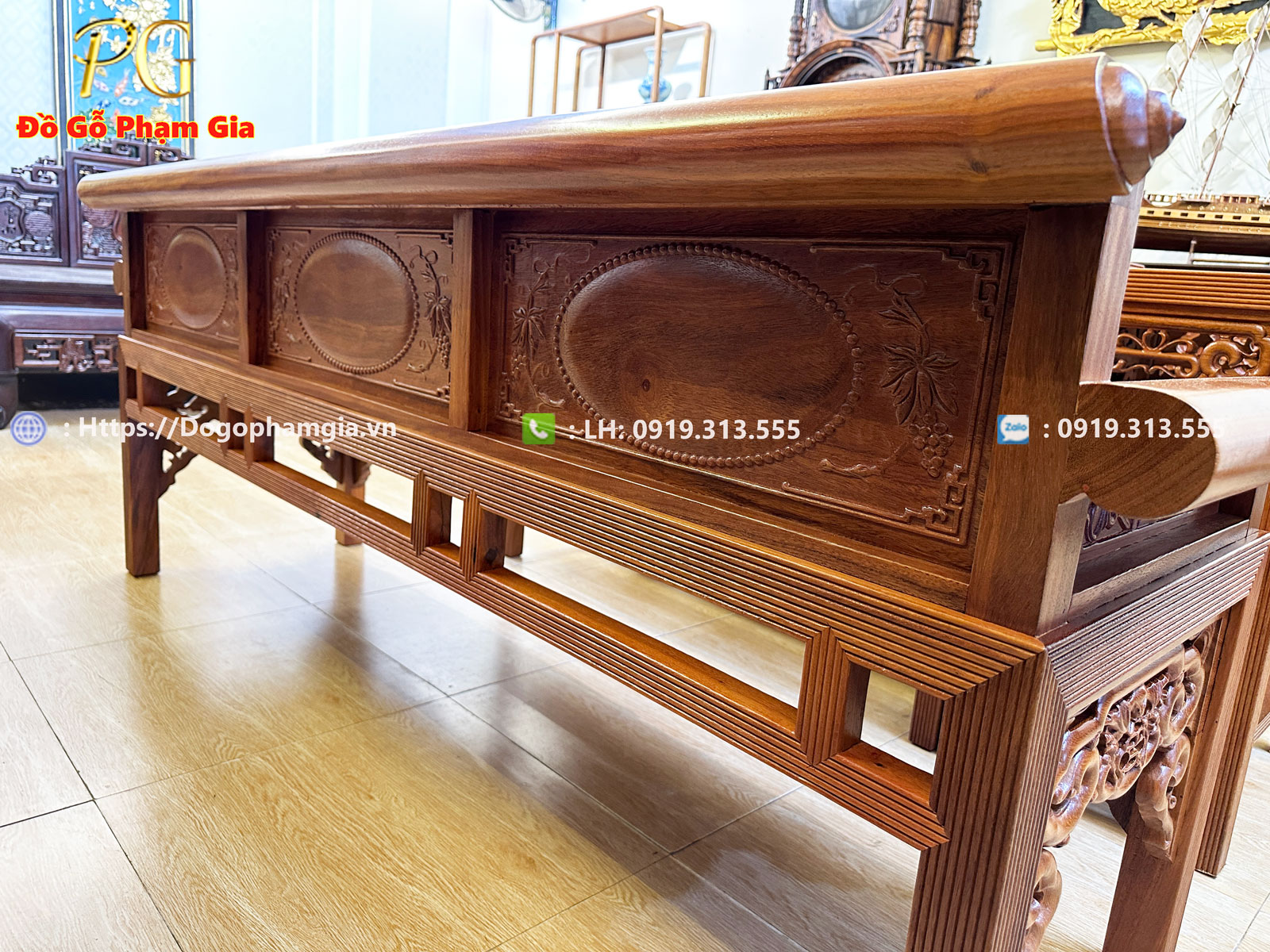 Thông tin trường kỷ vai cuốn gỗ lim Thông tin trường kỷ vai cuốn gỗ lim