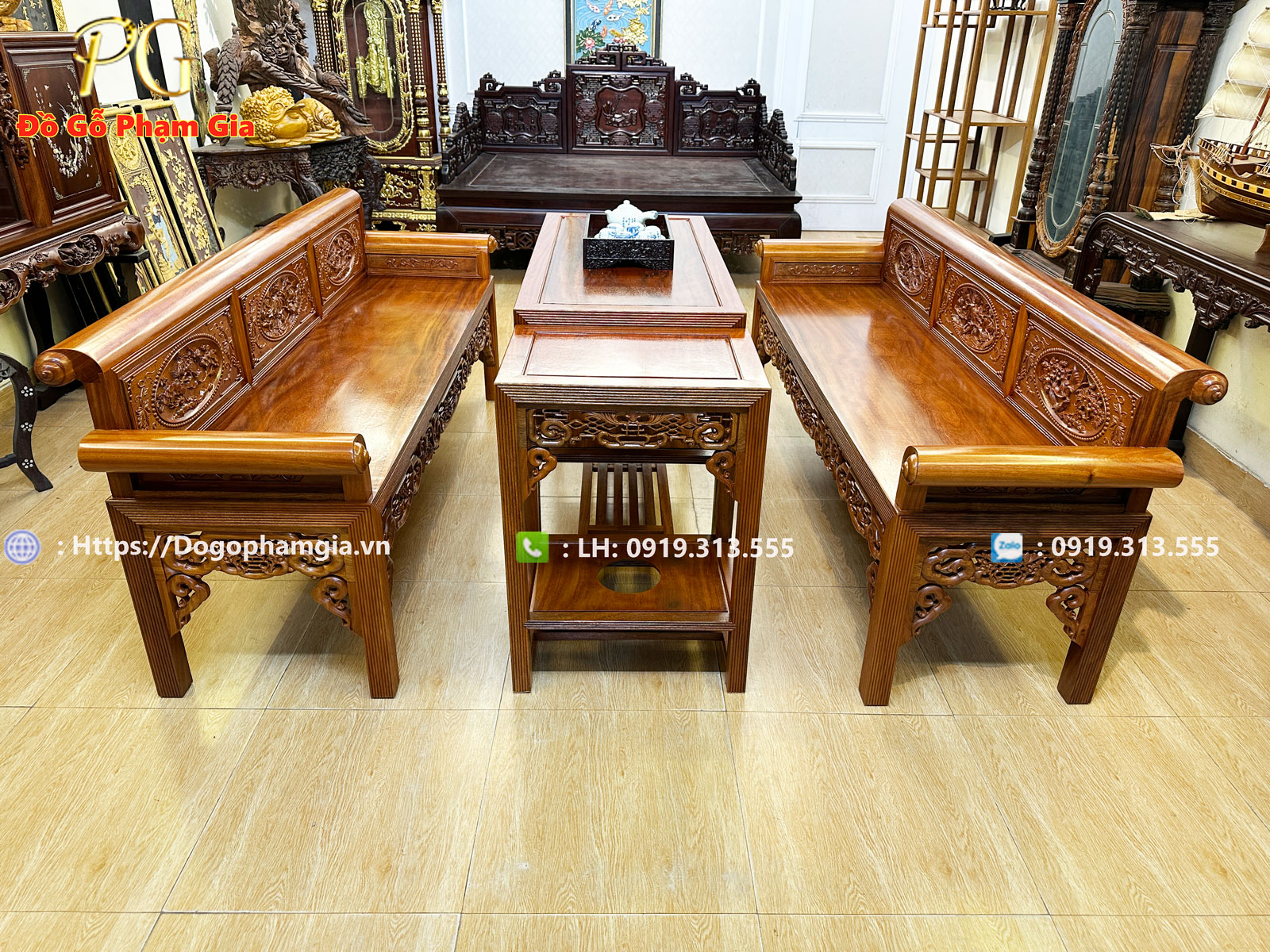 Thông tin trường kỷ vai cuốn gỗ lim Thông tin trường kỷ vai cuốn gỗ lim