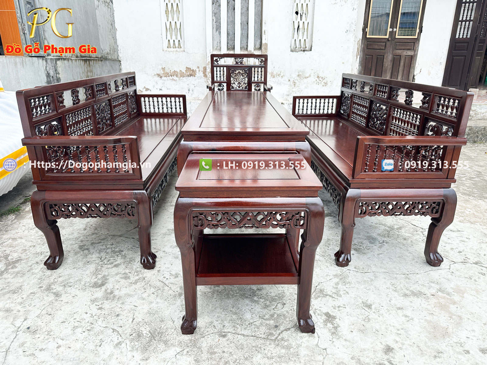 Thông tin kích thước trường kỷ song tiện chân móng