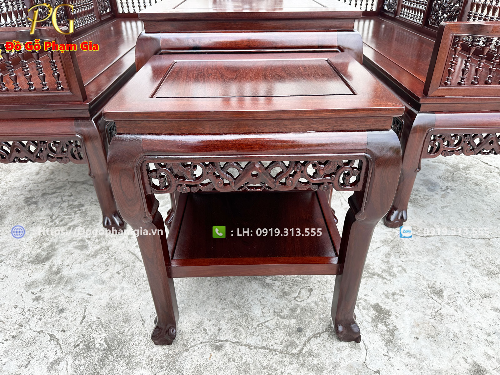 Thông tin kích thước trường kỷ song tiện chân móng