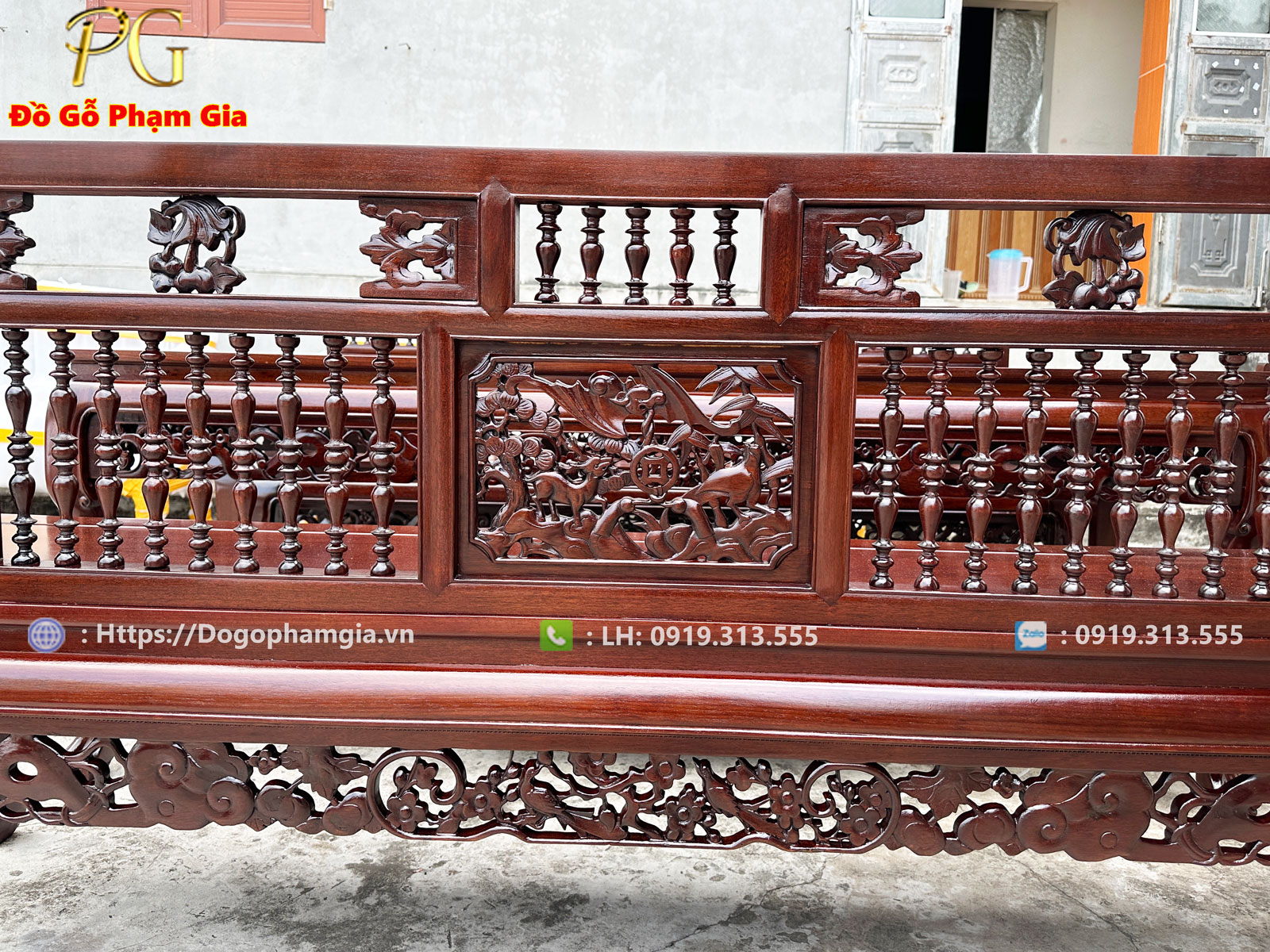 Thông tin kích thước trường kỷ song tiện chân móng