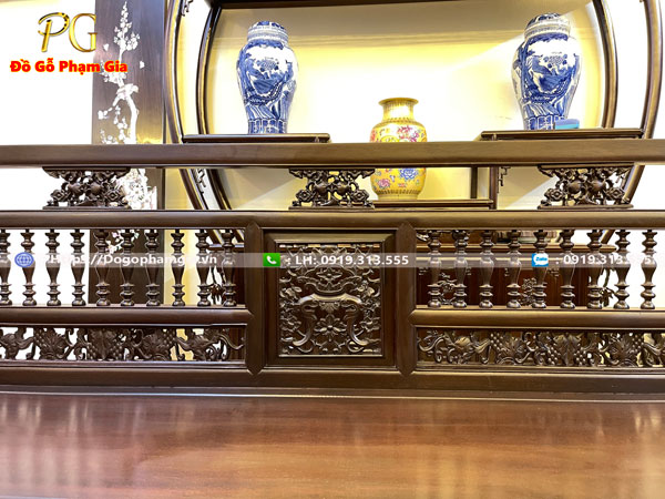 Trường kỷ song tiện gỗ gụ TK15 đẹp,chất lượng