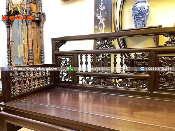 Đồ Gỗ Phạm Gia – Cơ sở sản xuất trường kỷ song tiện Huế gỗ gụ