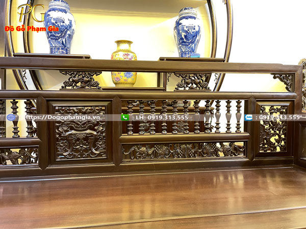 Đồ Gỗ Phạm Gia – Cơ sở sản xuất trường kỷ song tiện Huế gỗ gụ