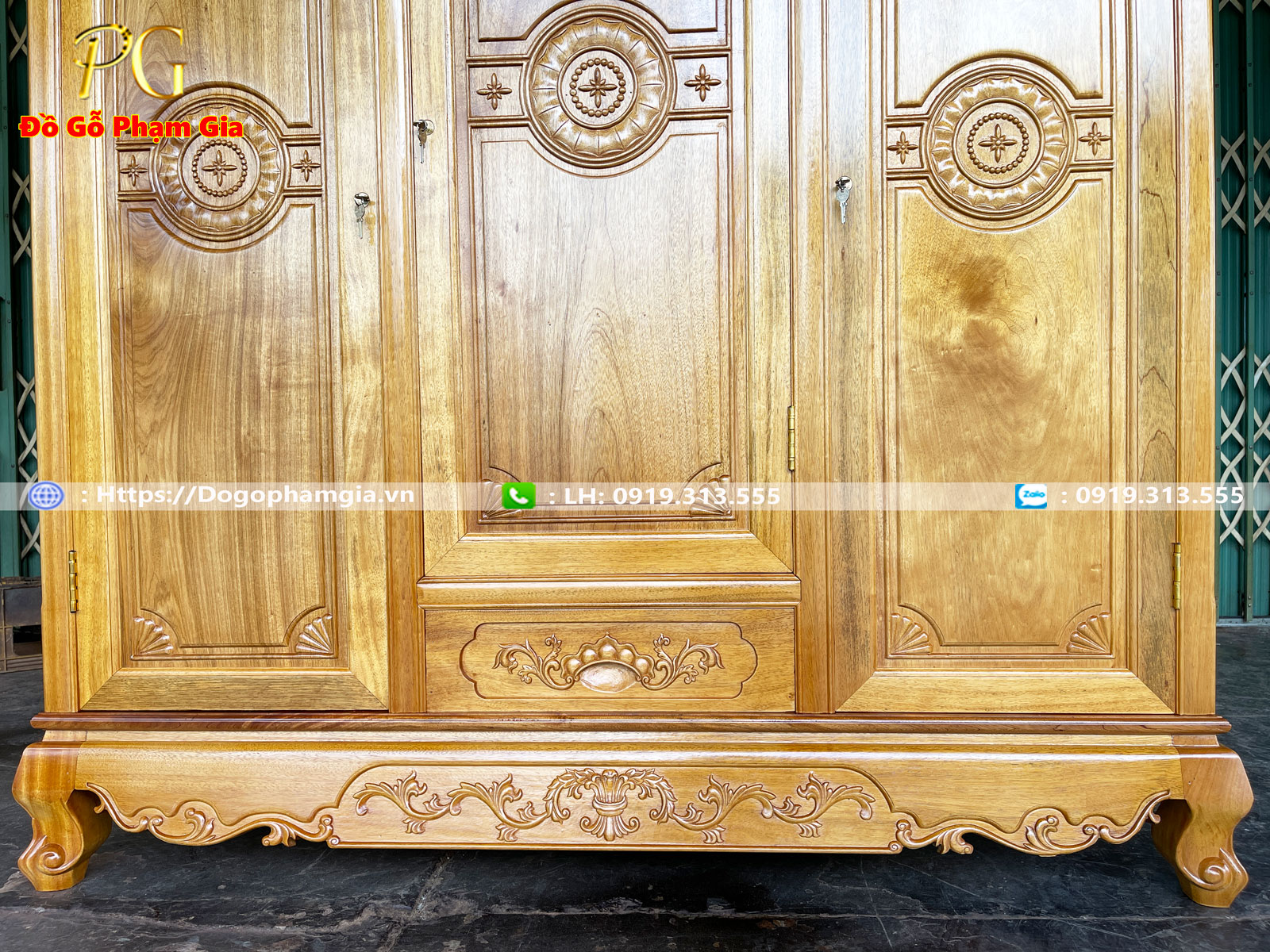 Thông tin kích thước tủ áo gỗ gụ