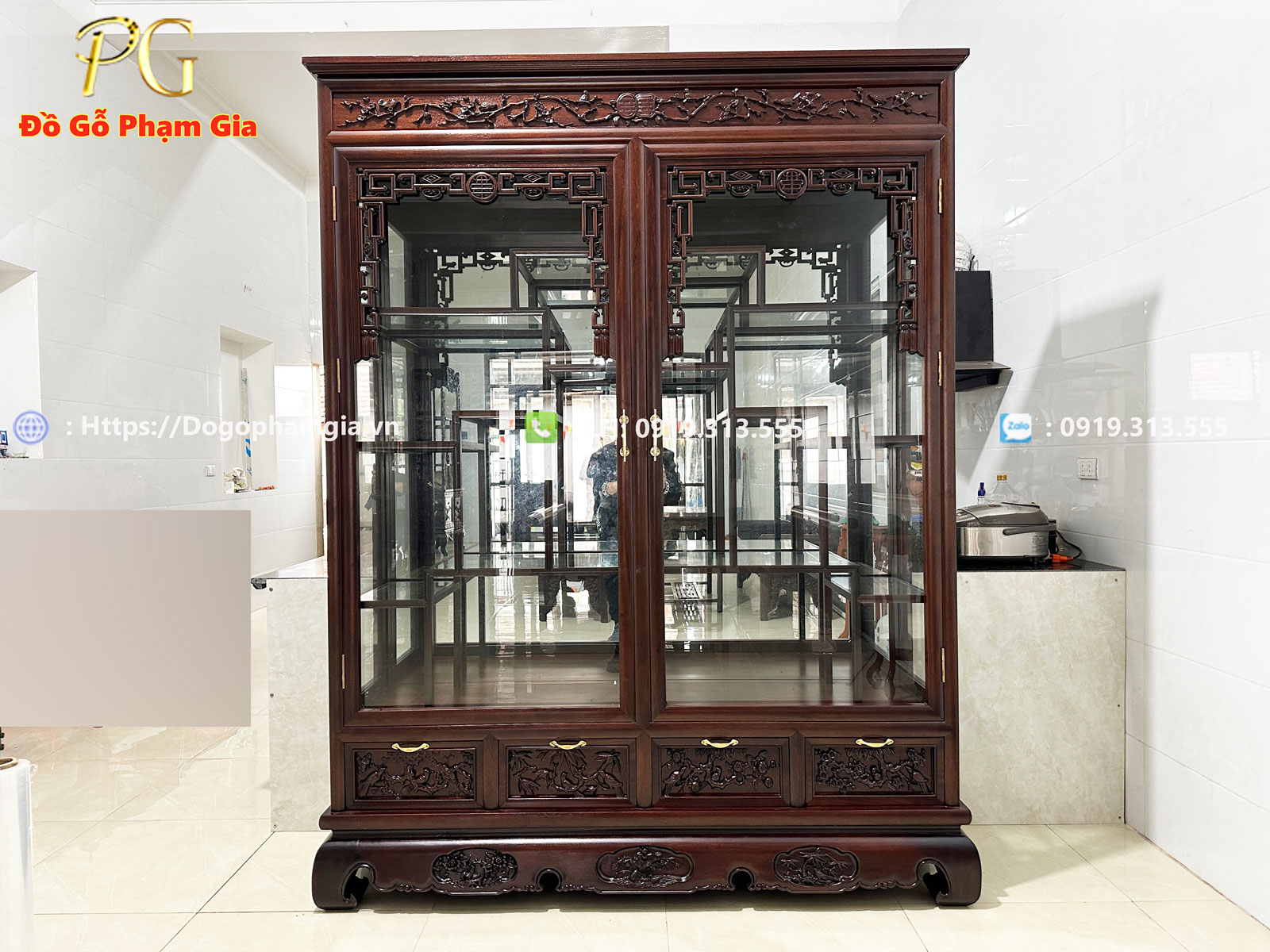 Thông tin kích thước tủ bày đồ gỗ