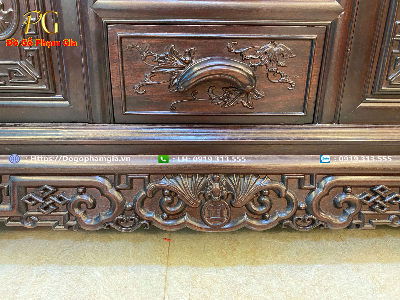 Đồ Gỗ Phạm Gia cơ sở gia công tủ bày đồ trưng bày đồ cổ