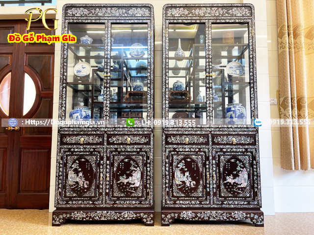 Tủ Bày Đồ Khảm Ốc Liên Chi